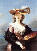 VIGEE-LEBRUN, Elisabeth Self-Portrait in a Straw Hat r China oil painting reproduction